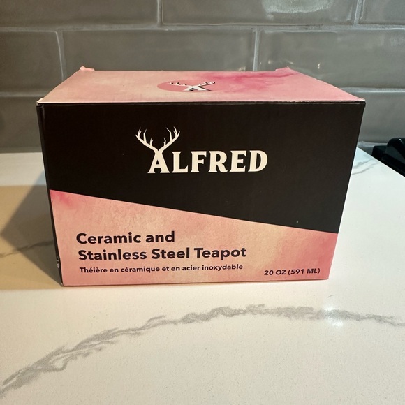 ALFRED Ceramic & Stainless Steel Teapot 20oz dripless spout heat resistant - Picture 16 of 16